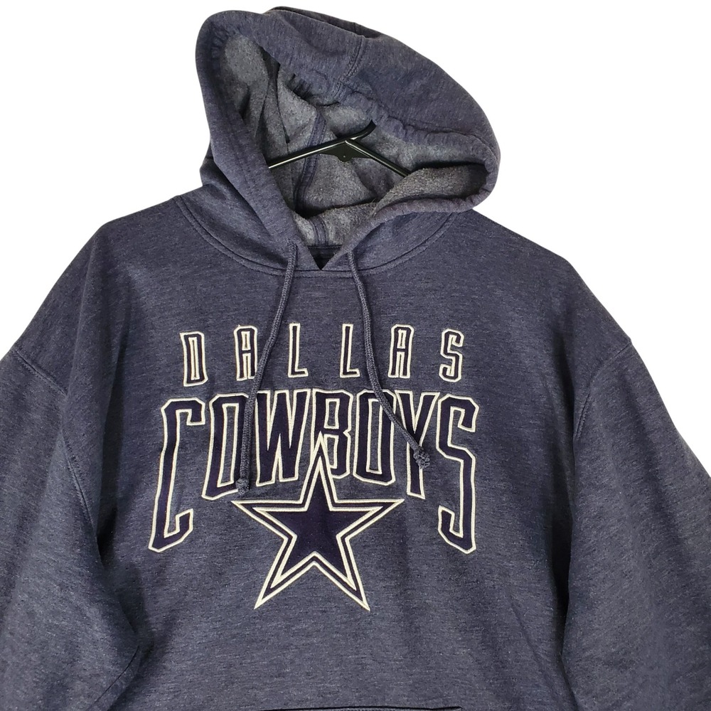 Dallas Cowboys Authentic Mens XL Navy Blue embroidered Pullover Hoodie NFL